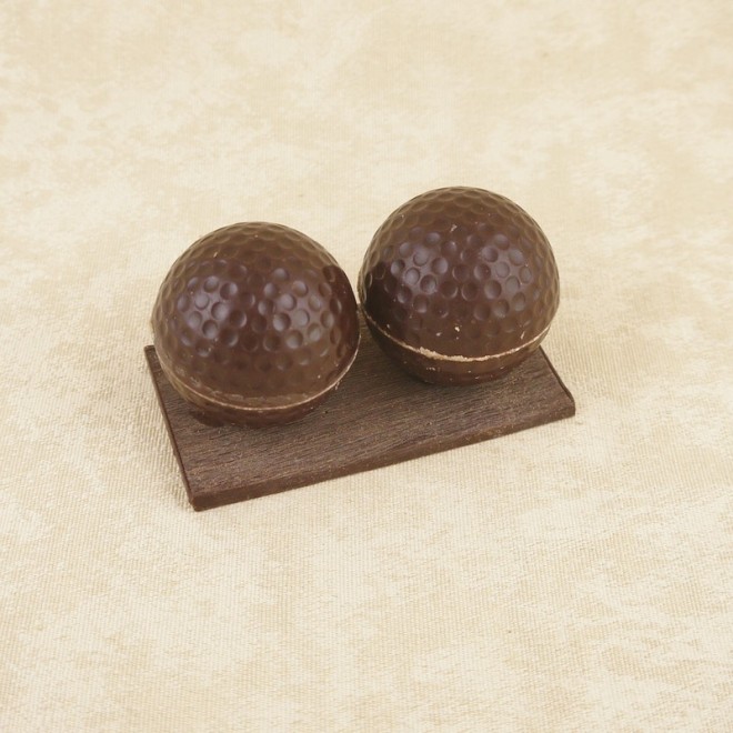 Les 2 balles de golf en chocolat
